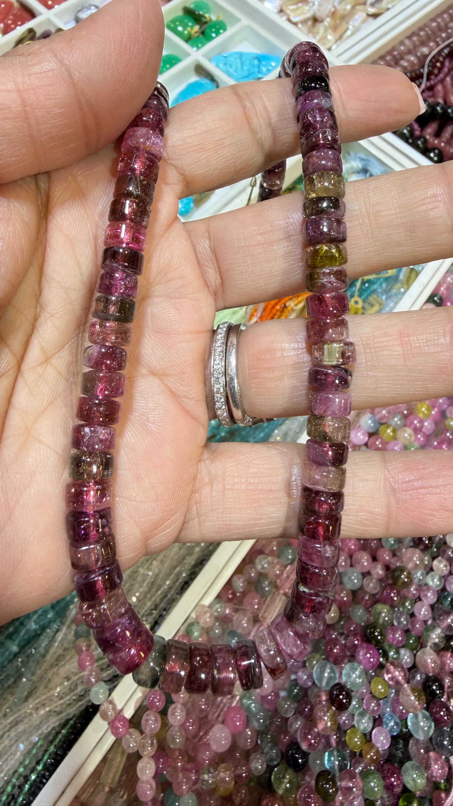 Tourmaline Beads 16 inches
