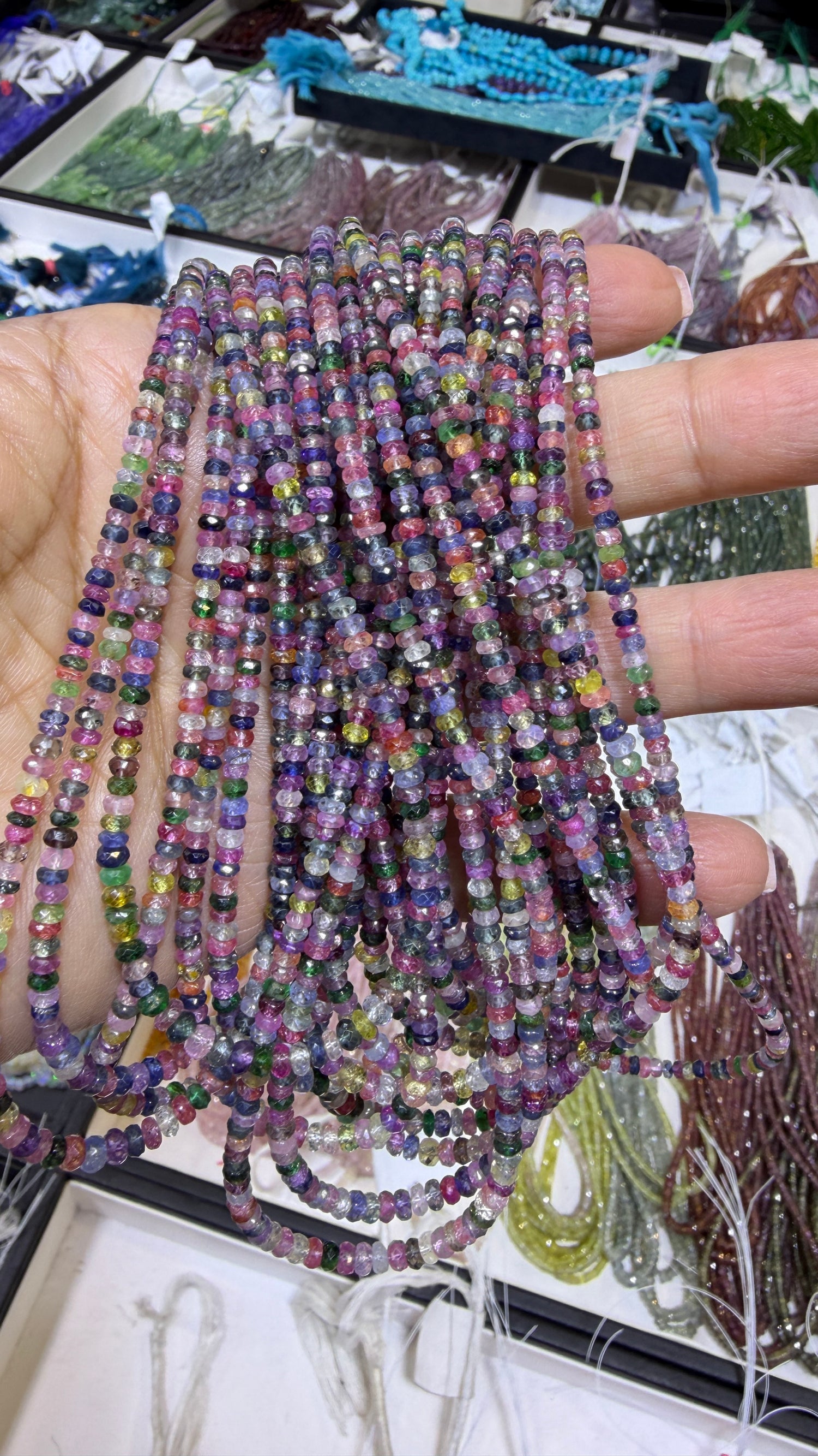 Sapphire Beads 16 inches