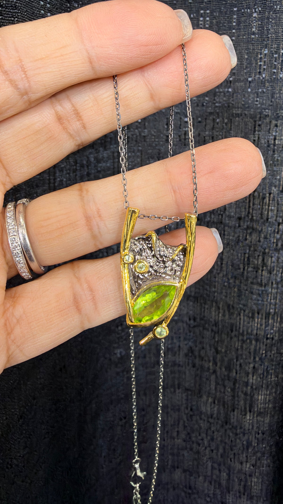 Sterling Silver Necklace With Peridot