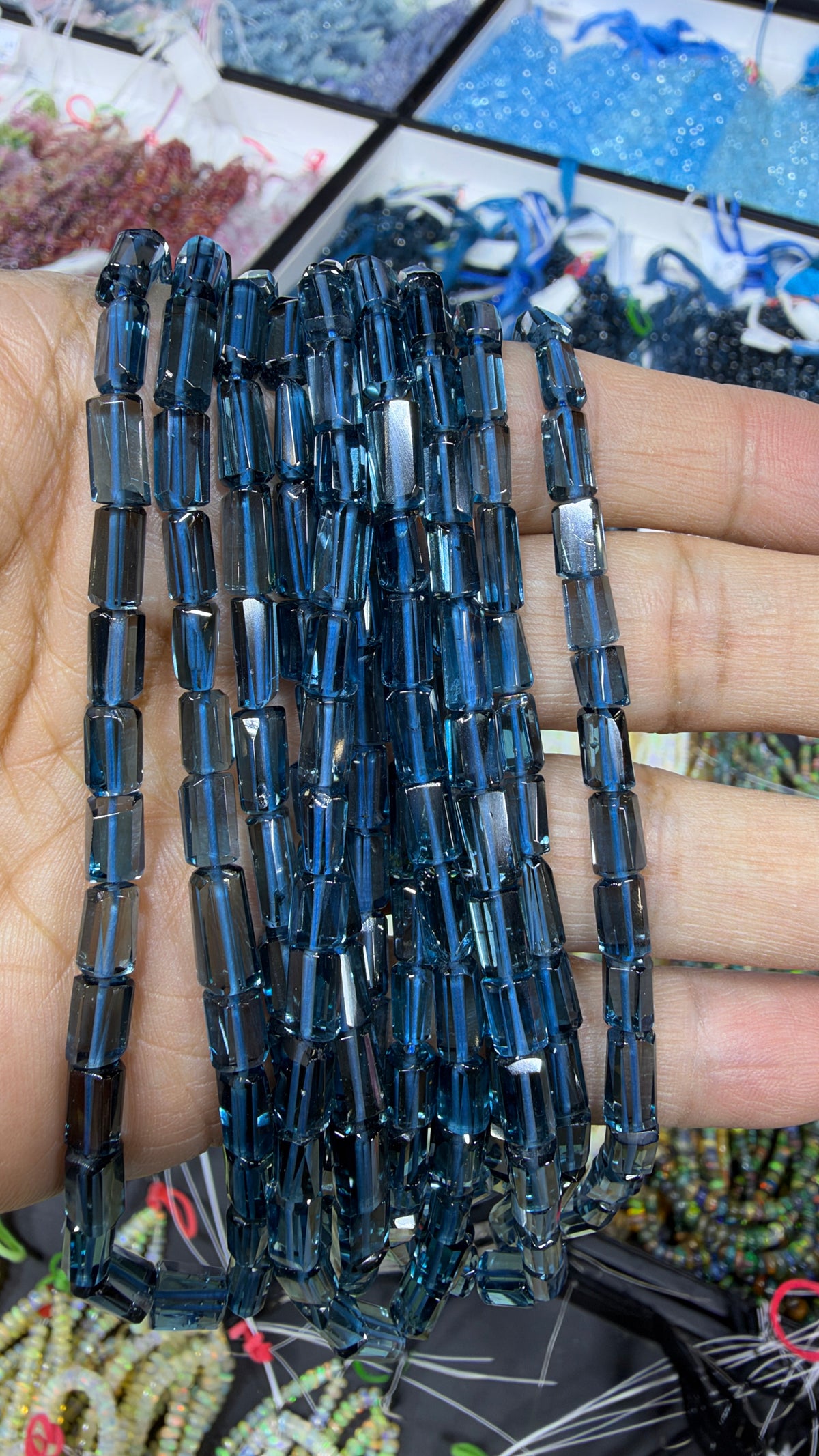 London Blue Topaz Custom Designed Beaded Necklace