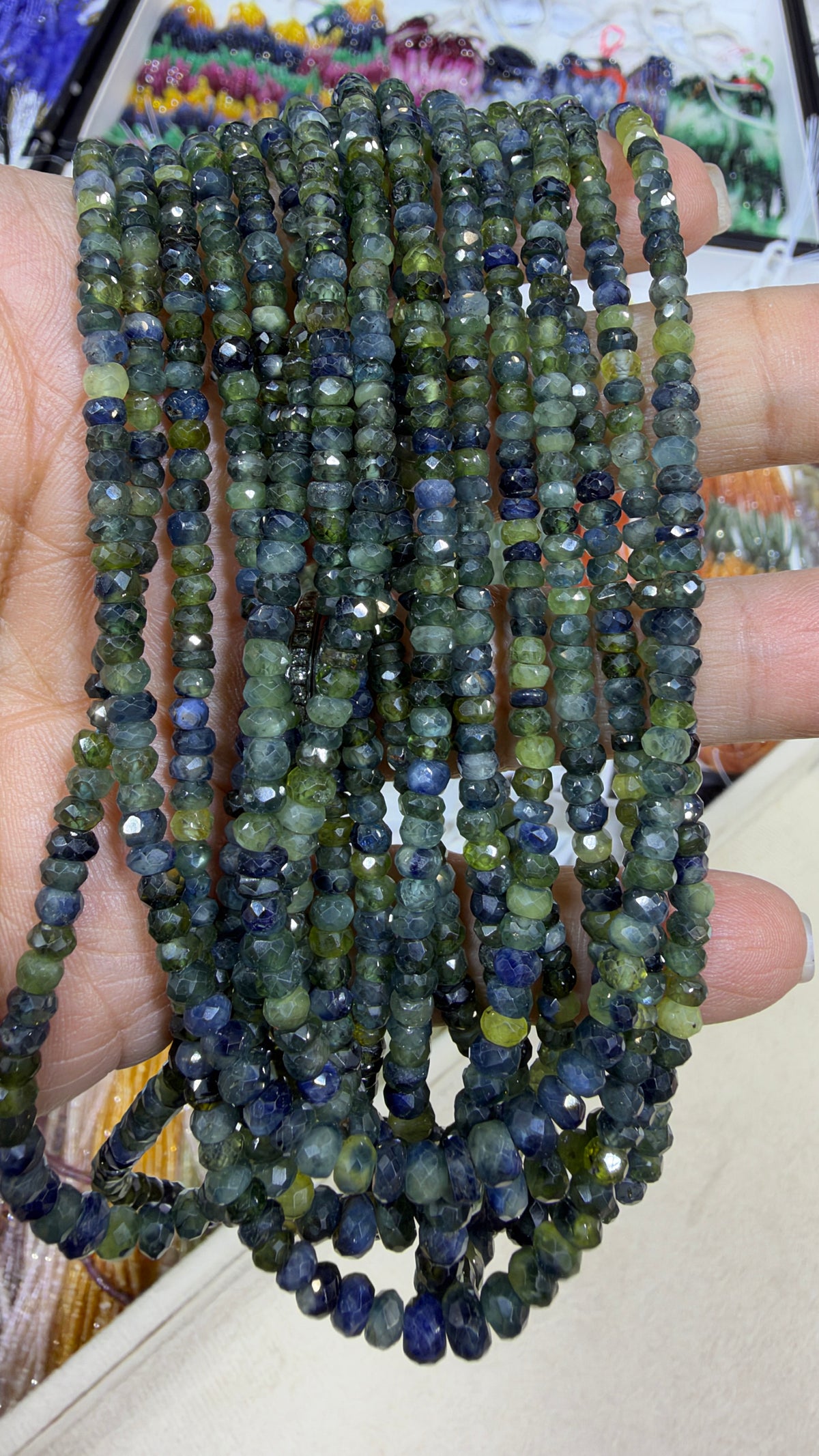 Sapphire Custom Designed Beaded Necklace