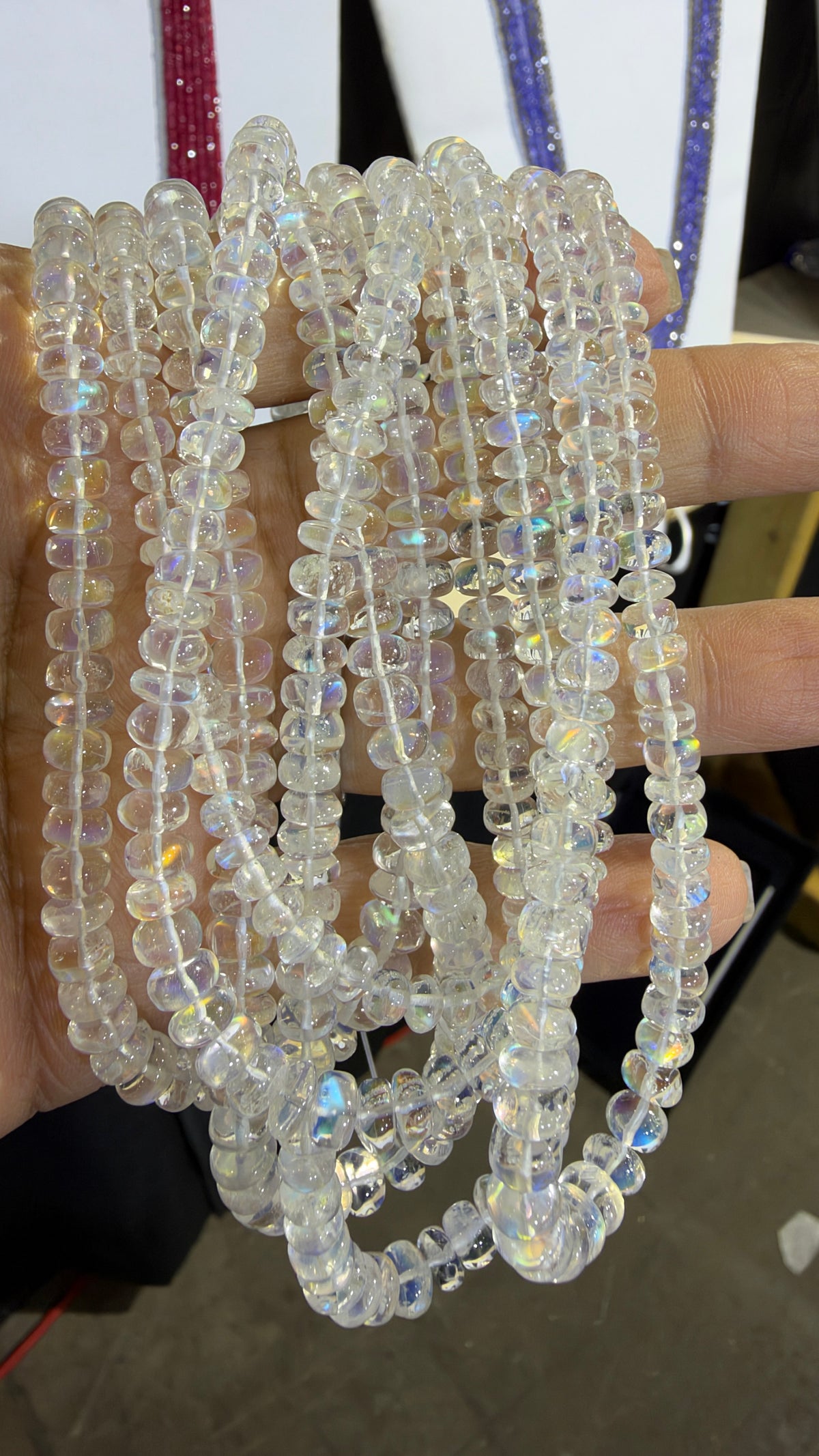 Moonstone Custom Designed Beaded Necklace