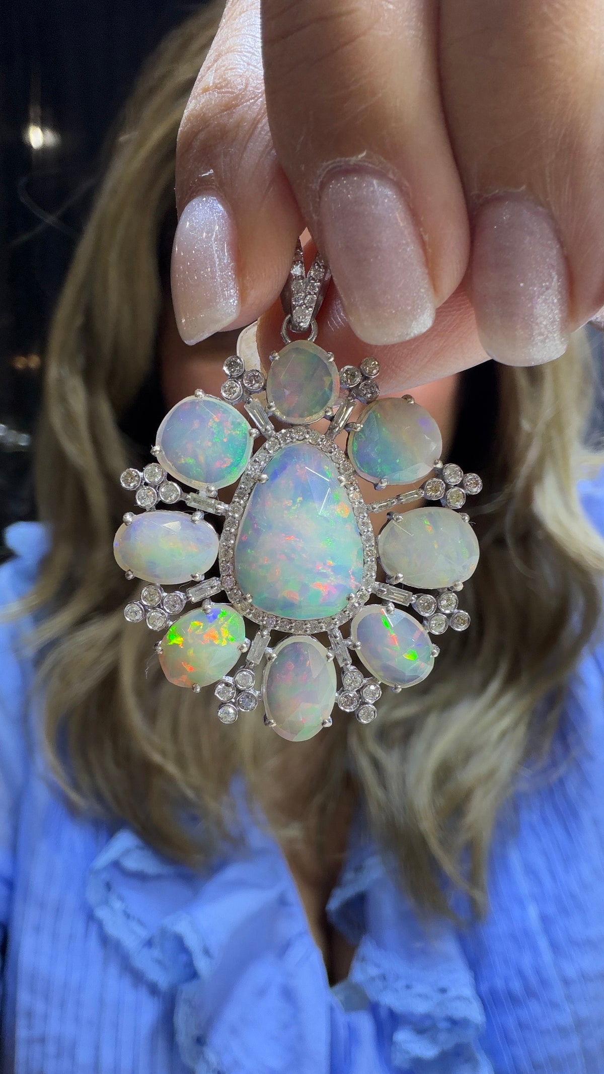 Sterling Silver Pendant With Ethiopian Opal