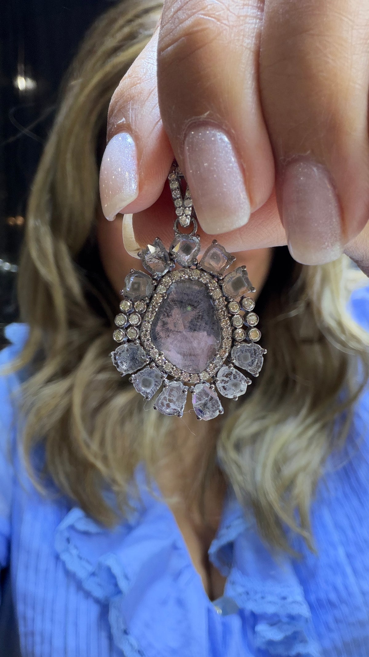 Sterling Silver Pendant With Diamond