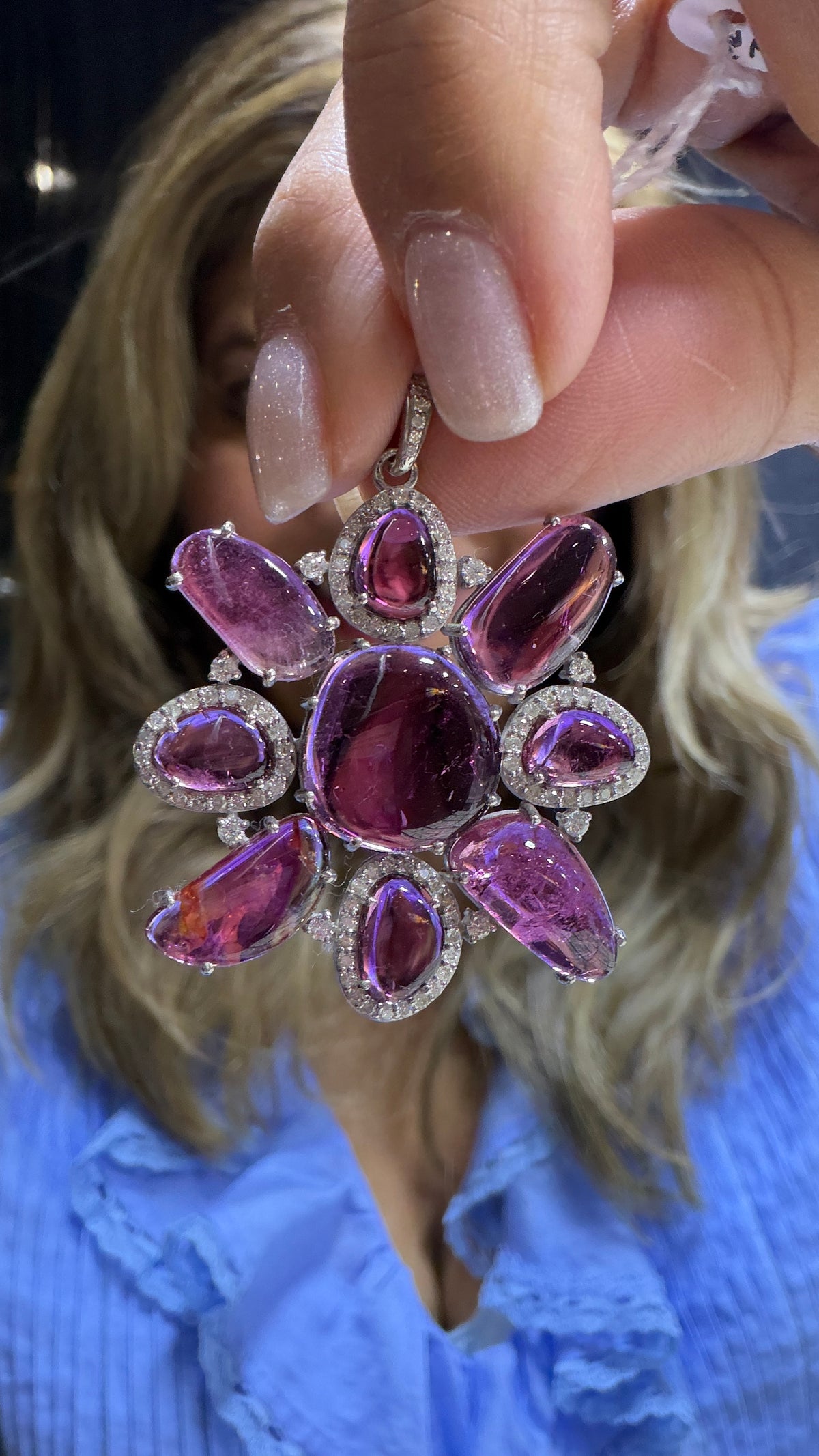Sterling Silver Pendant With Tourmaline