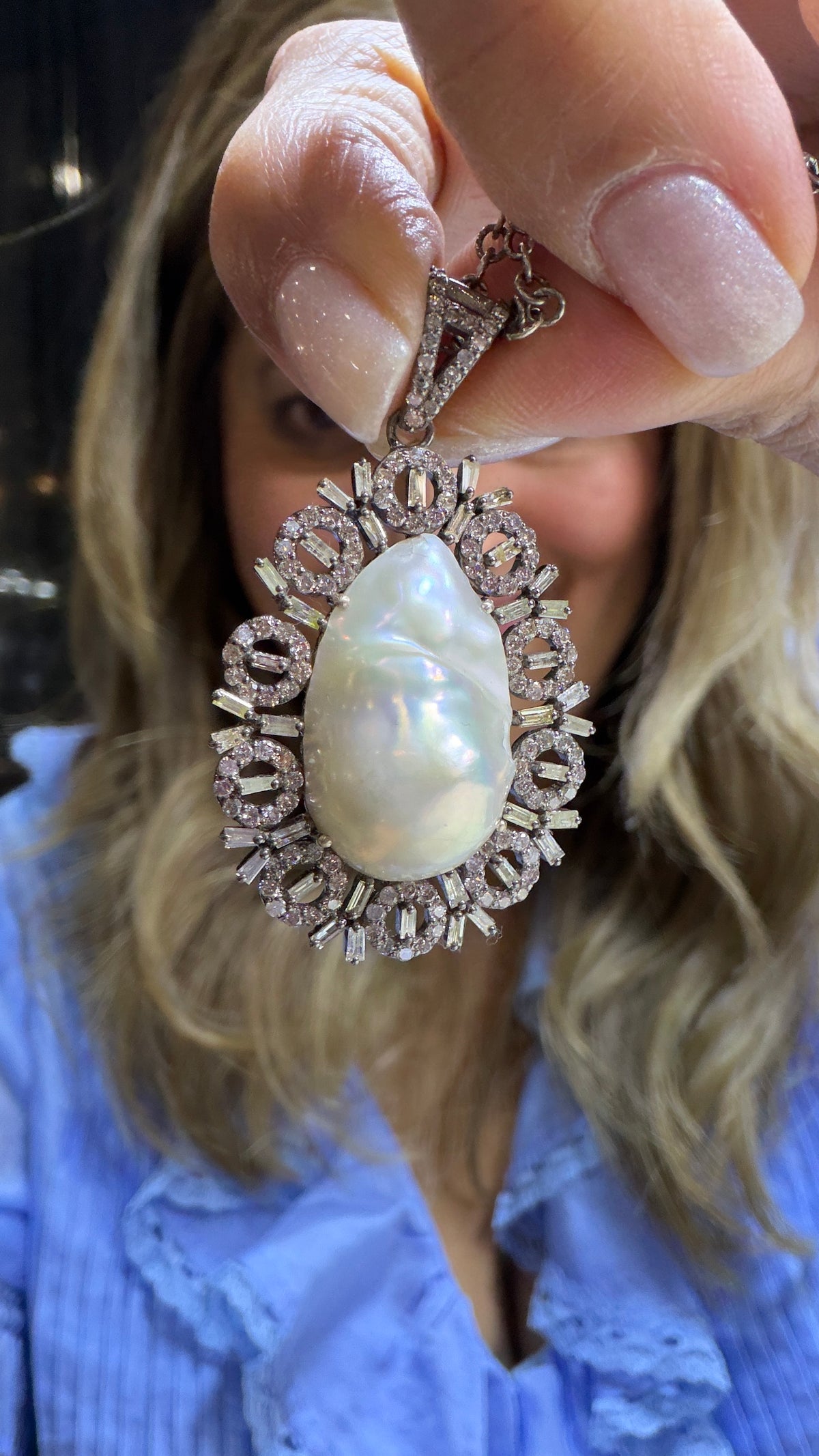 Sterling Silver Pendant With Pearl