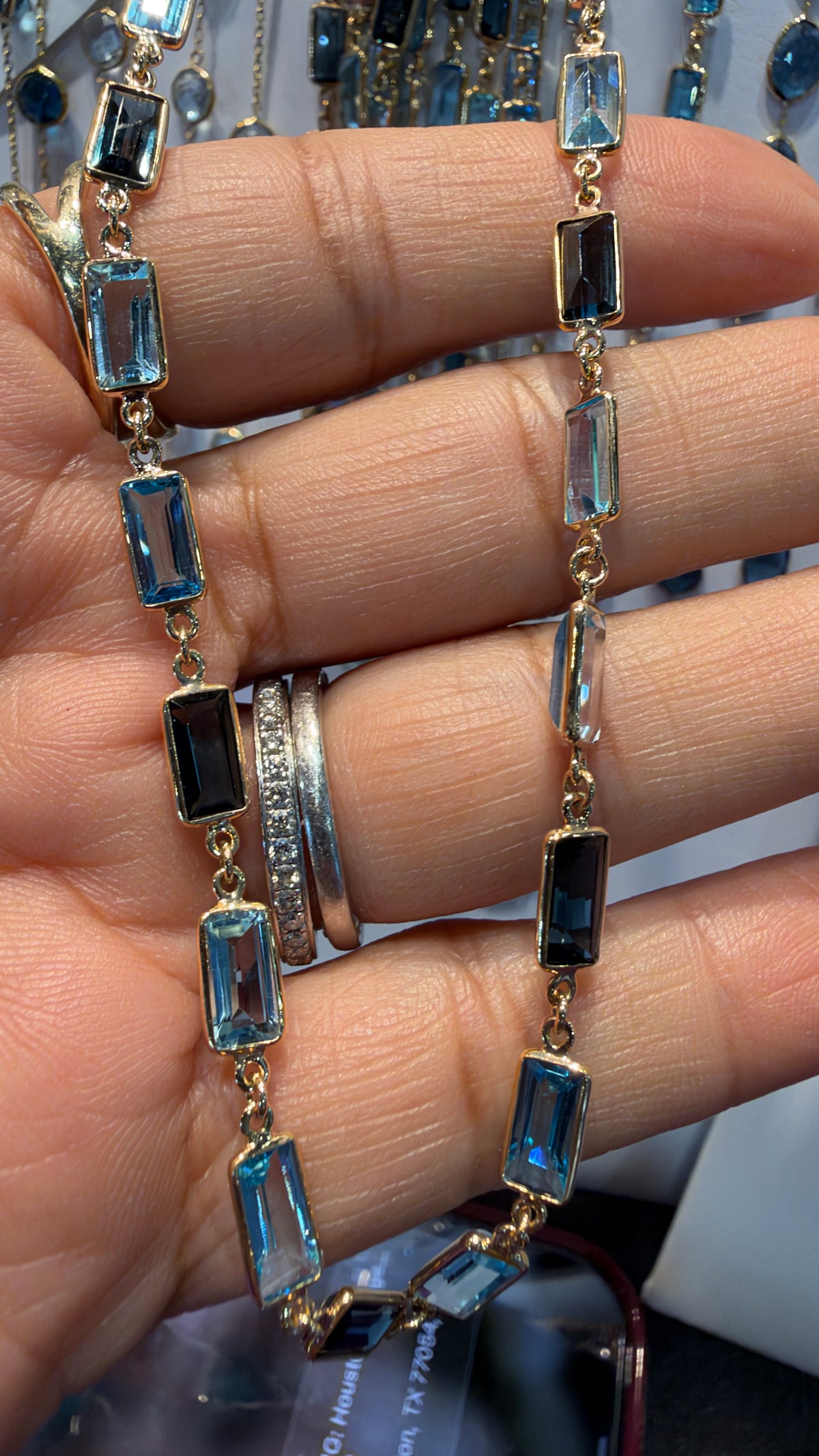14k Yellow Gold Necklace With Topaz