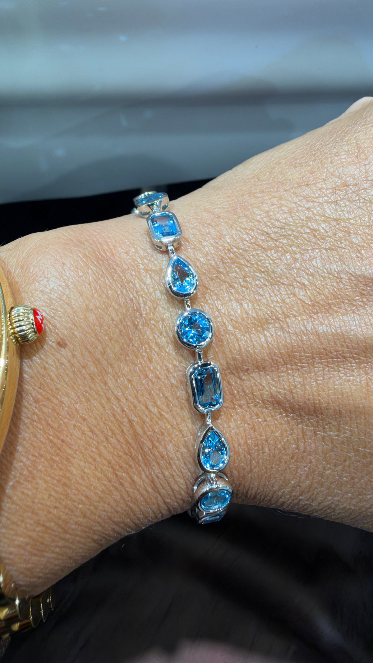 Made to Order:  Sterling Silver Bracelet With Topaz