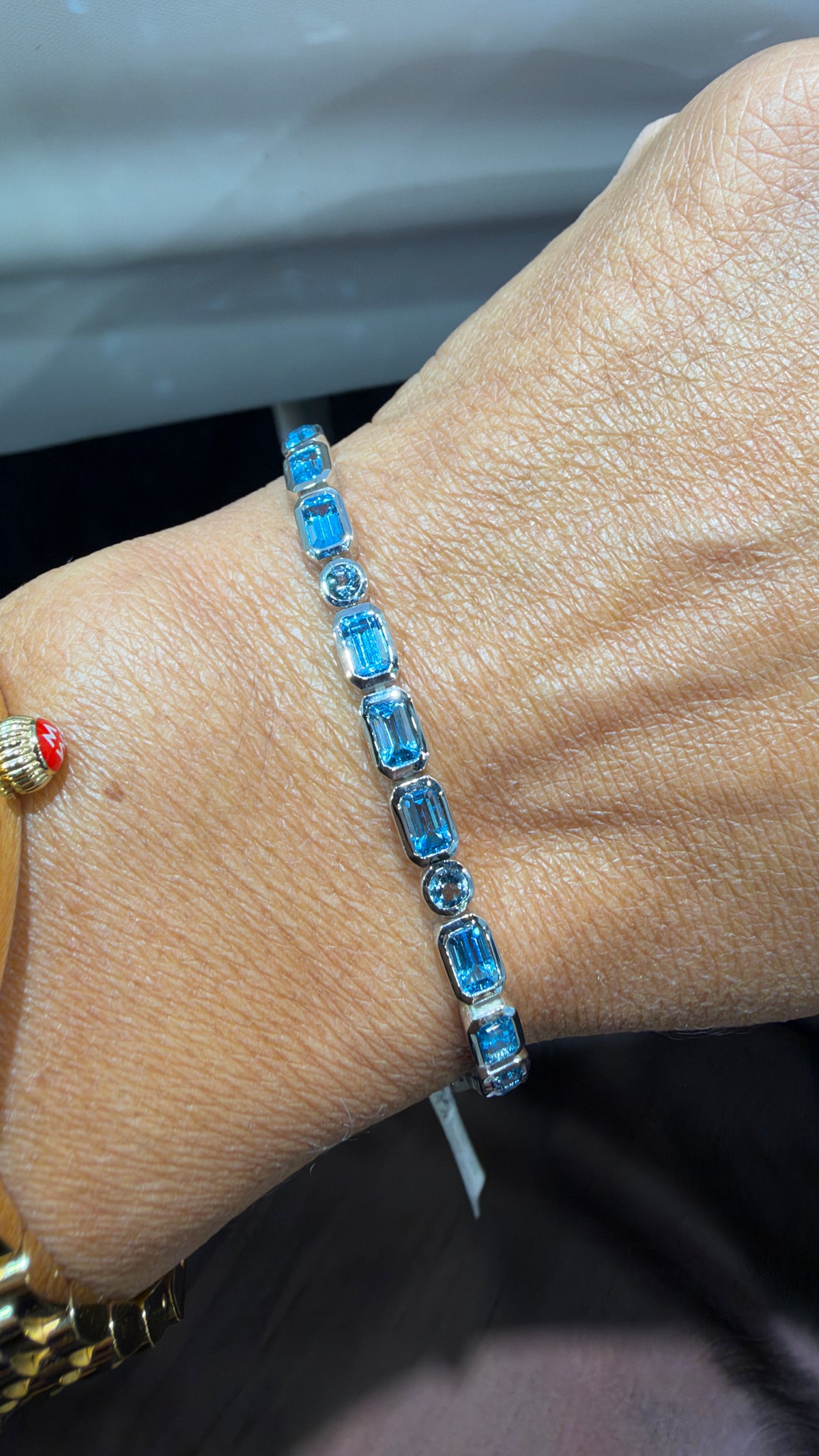 Made to Order:  Sterling Silver Bracelet With Topaz