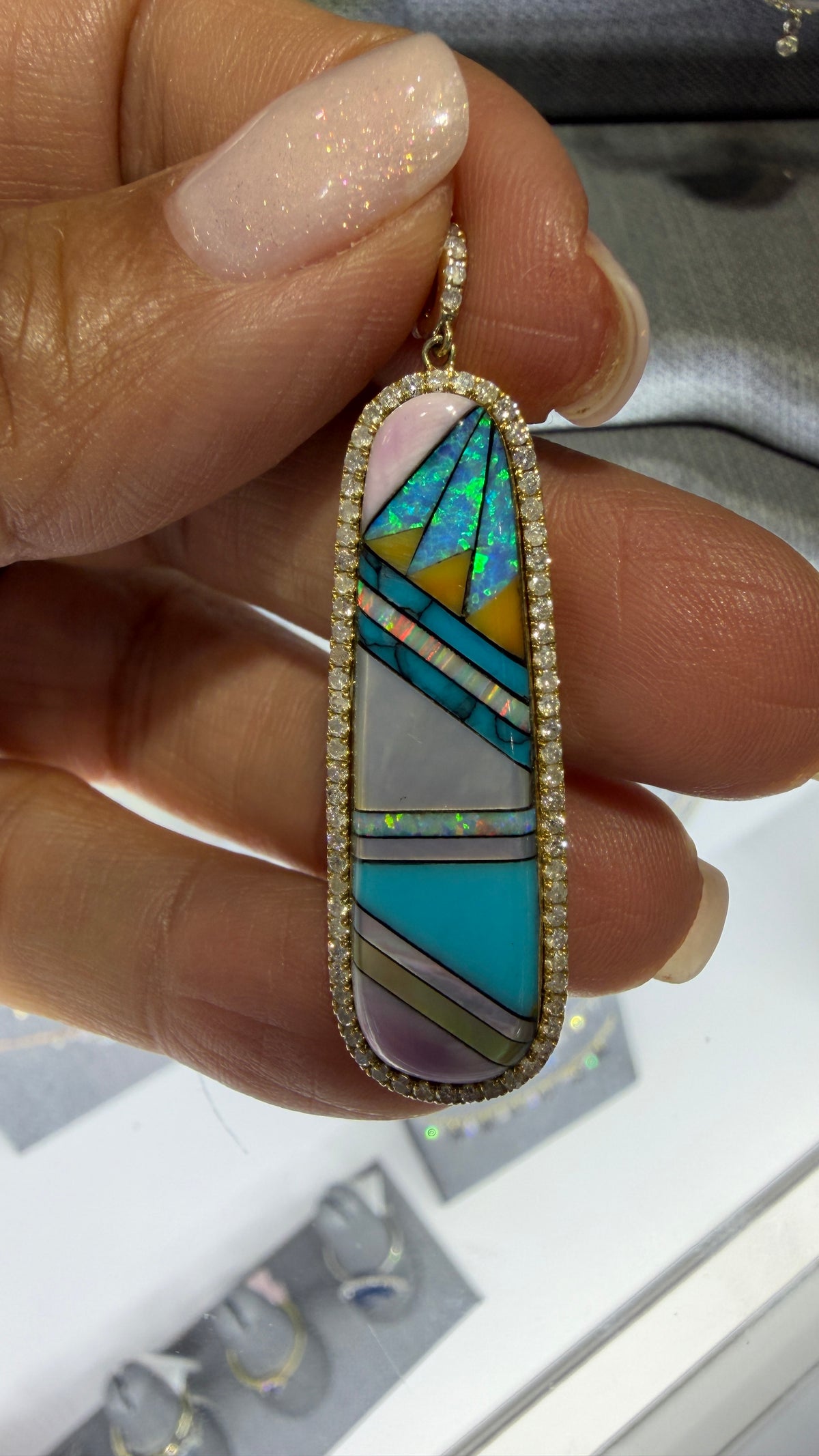 14k Yellow Gold Pendant With Opal