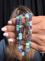 24" Iolite & Peruvian Purple Opal Necklace | Ulka Rocks