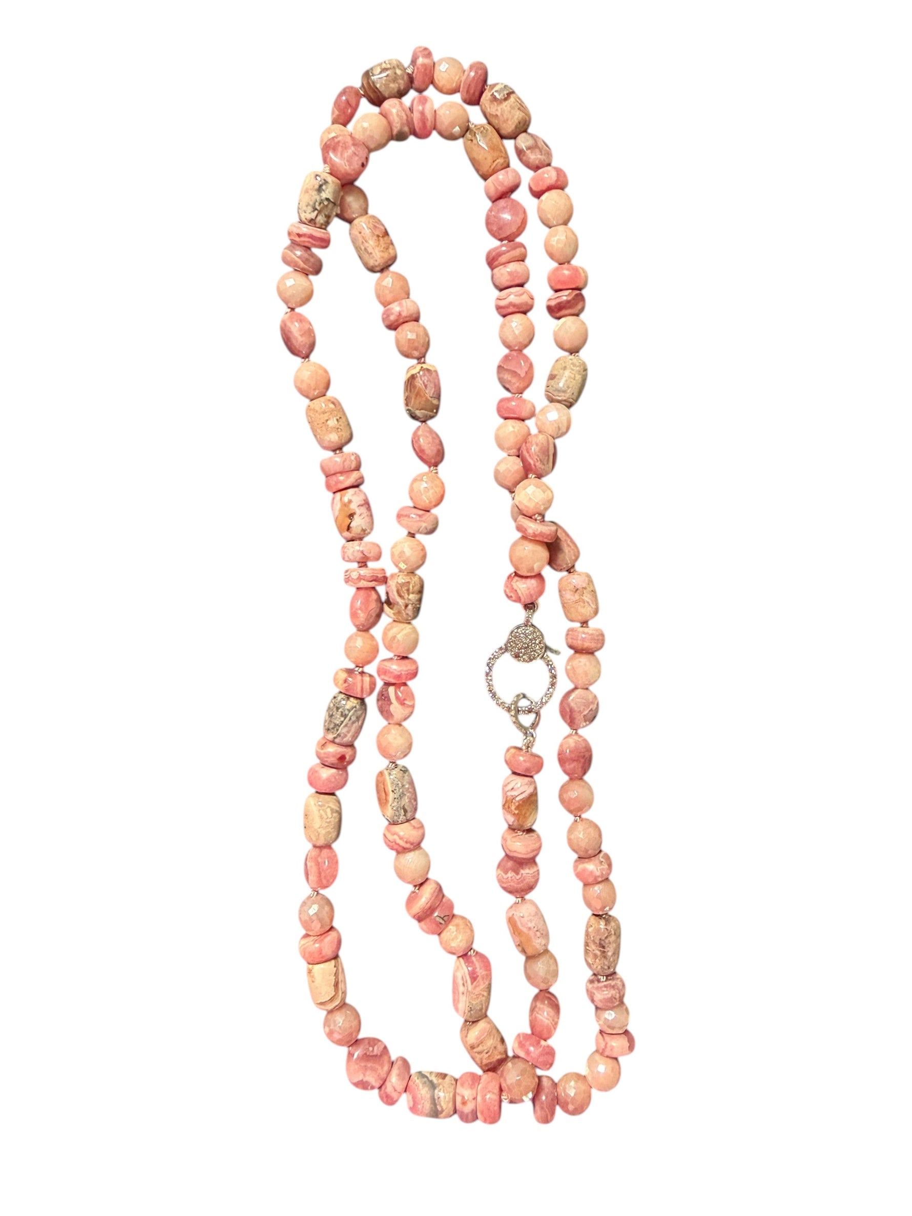 35" Rhodochrosite Necklace | Ulka Rocks