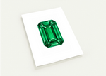 Emerald Birthstone Greeting Cards, Pack of 10 | Ulka Rocks