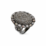 Champagne Rose Cut Colored Diamond Statement Ring - Size 7-7.5 | Ulka Rocks