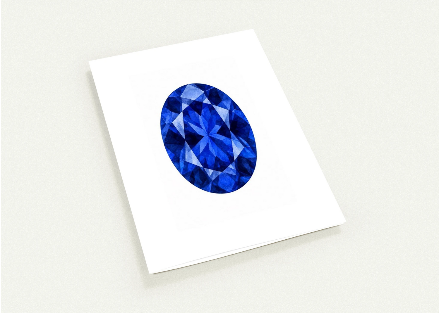 Sapphire Birthstone Greeting Cards, Pack of 10 | Ulka Rocks