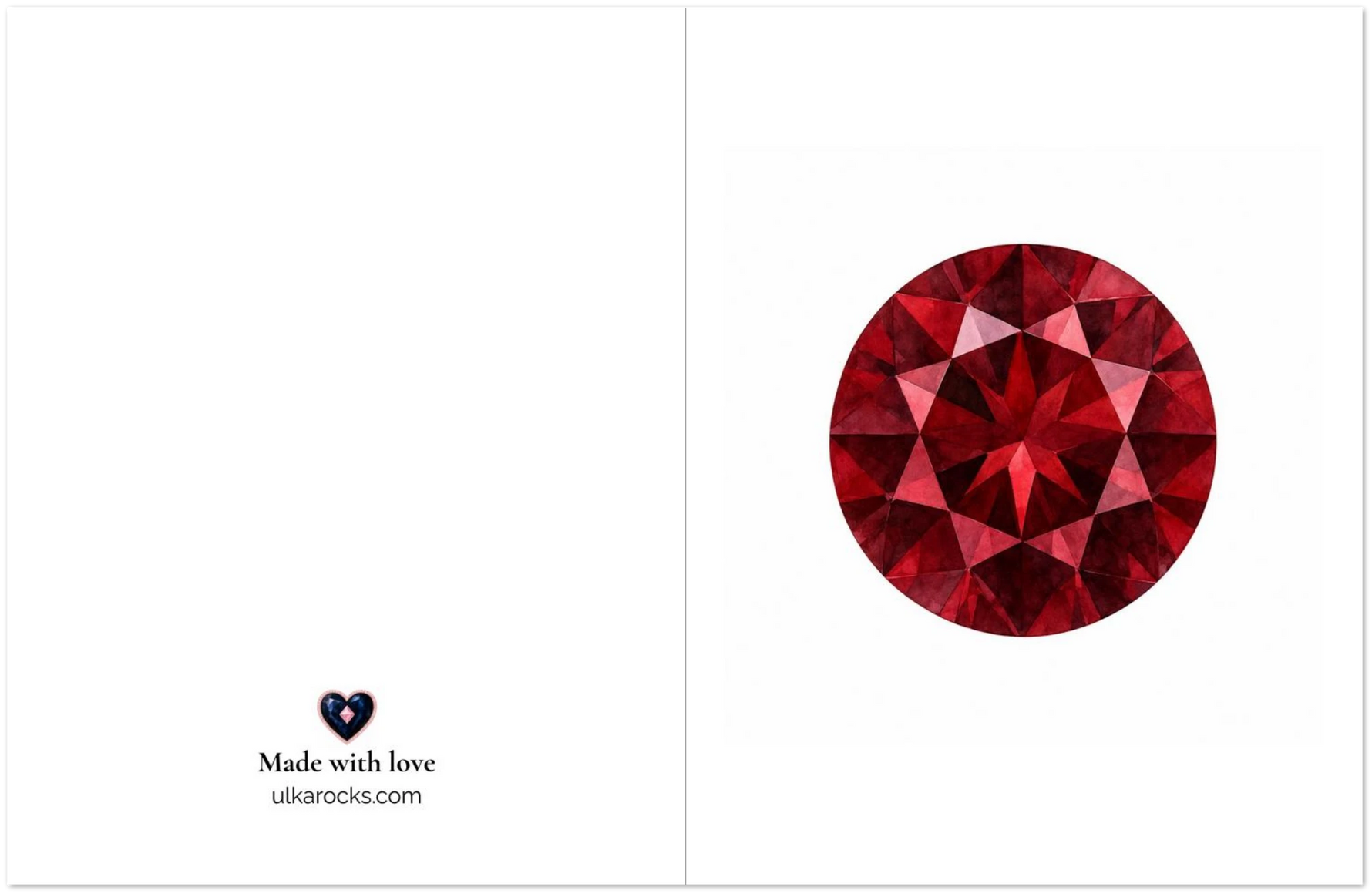 Garnet Birthstone Greeting Cards, Pack of 10 | Ulka Rocks