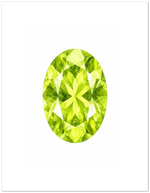 Peridot Birthstone Greeting Cards, Pack of 10 | Ulka Rocks