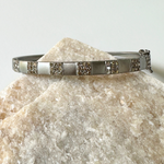 Koss Sterling Silver Square Diamond Accent Hinge Bracelet | Ulka Rocks