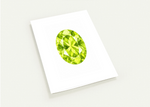 Peridot Birthstone Greeting Cards, Pack of 10 | Ulka Rocks