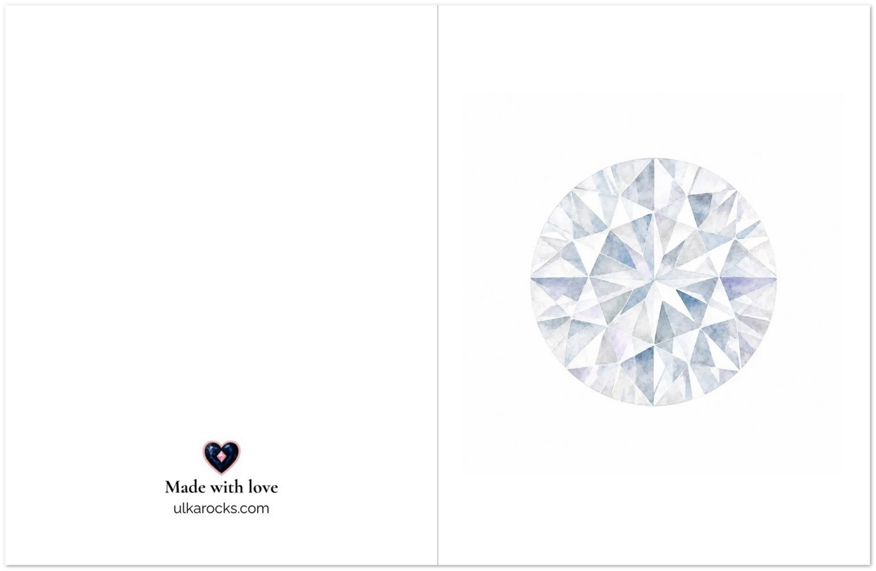Diamond Birthstone Greeting Cards, Pack of 10 | Ulka Rocks