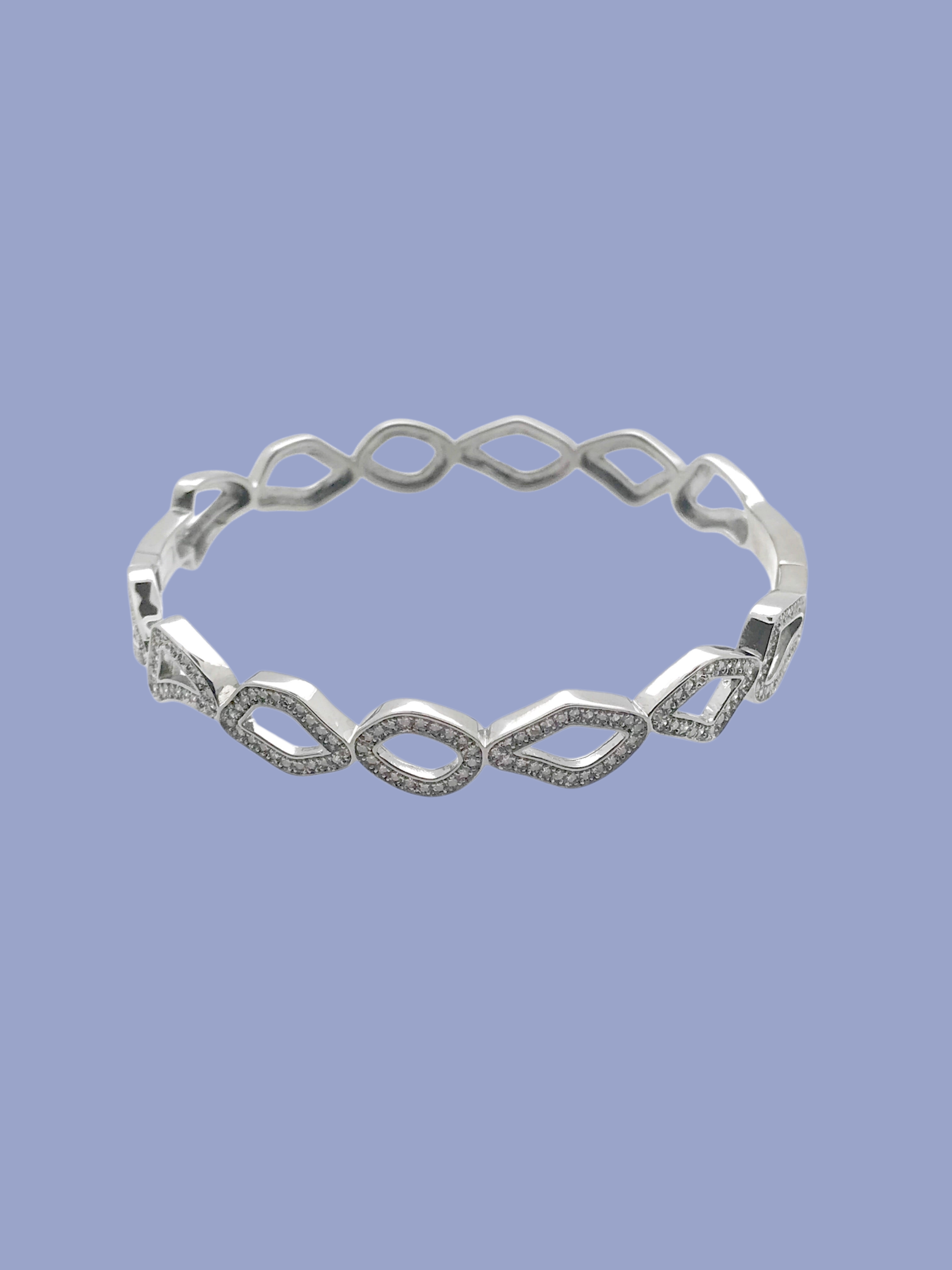 Diamond Bracelet in Sterling Silver | Ulka Rocks