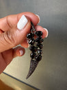 Show Special -  Black Spinel & Diamond Tooth Pendant