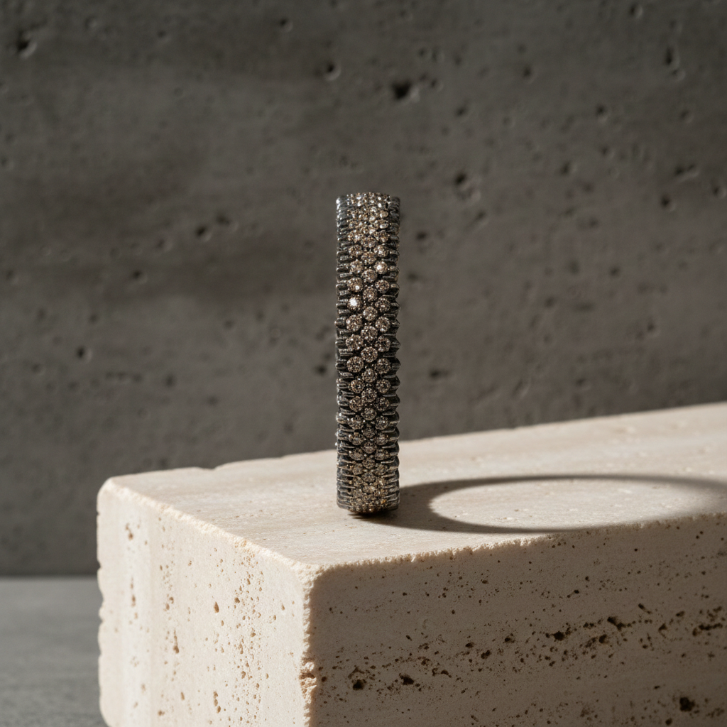 Diamond Sterling Silver Bracelet | Ulka Rocks