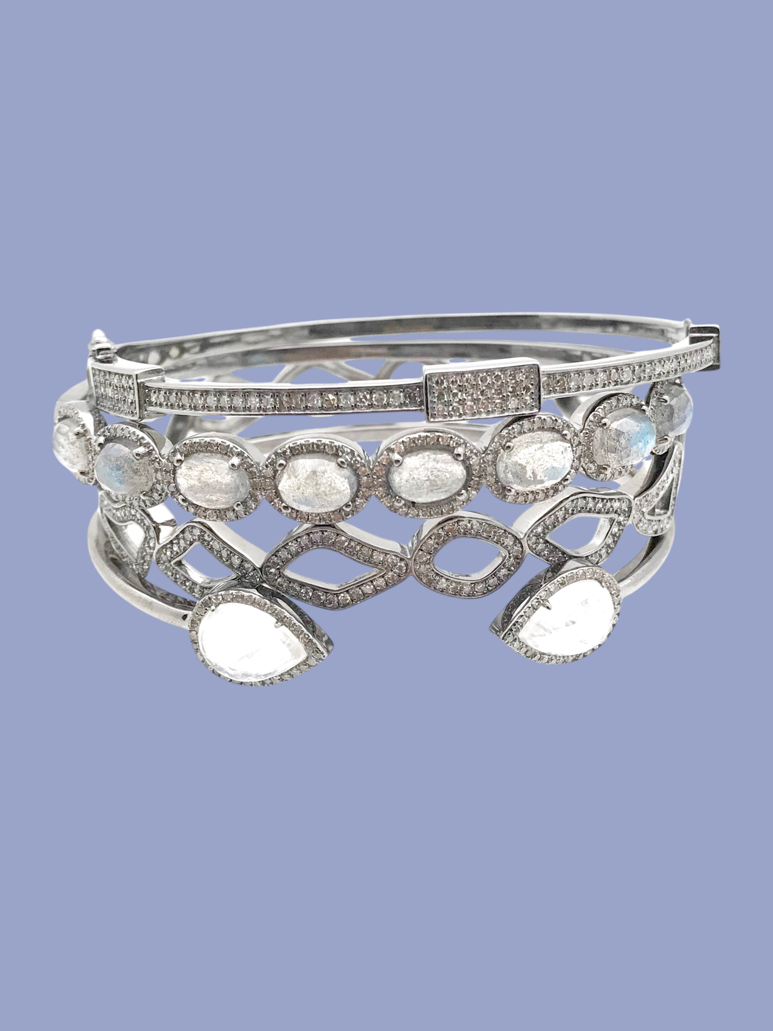 Diamond Bracelet in Sterling Silver | Ulka Rocks