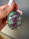 Show Special -  Ruby Zoisite & Diamond Oval Pendant