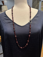 36" Red Garnet Mix Necklace | Ulka Rocks