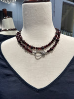36" Red Garnet Mix Necklace | Ulka Rocks