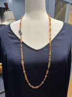 38" Imperial Topaz Necklace with Orange Sapphire Clasp | Ulka Rocks
