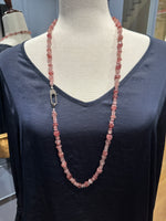 36" Strawberry Red Quartz Necklace | Ulka Rocks