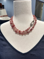 36" Strawberry Red Quartz Necklace | Ulka Rocks