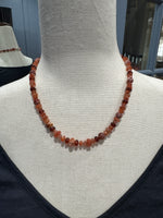 18" Sunstone, Fire Opal & Orange Garnet Necklace | Ulka Rocks