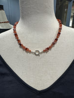 18" Sunstone, Fire Opal & Orange Garnet Necklace | Ulka Rocks