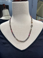 21" Soft Tourmaline & Purple Sapphire Necklace | Ulka Rocks