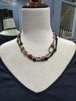 36" Multicolor Orange Tourmaline Necklace | Ulka Rocks