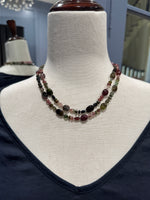 36" Multicolor Orange Tourmaline Necklace | Ulka Rocks