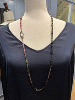36" Multicolor Orange Tourmaline Necklace | Ulka Rocks