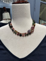 36" Multicolor Rainbow Tourmaline Necklace | Ulka Rocks