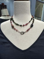36" Multicolor Rainbow Tourmaline Necklace | Ulka Rocks