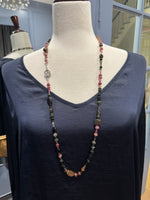 36" Multicolor Rainbow Tourmaline Necklace | Ulka Rocks
