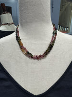 36" Multicolor Clear Tourmaline Necklace | Ulka Rocks