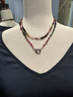 36" Multicolor Clear Tourmaline Necklace | Ulka Rocks