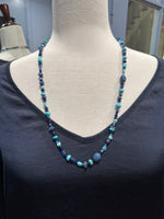 26" Kingman Turquoise Blue Gemstone Necklace | Ulka Rocks