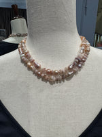34" Pink Pink Pearl & Gemstone Necklace | Ulka Rocks