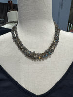 36" Gray Labradorite Necklace | Ulka Rocks