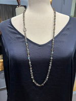 36" Gray Labradorite Necklace | Ulka Rocks