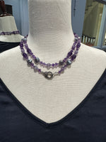 35" Purple Amethyst Lavender Pearl Necklace | Ulka Rocks